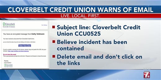 Cloverbelt Credit Union investigating compromised email