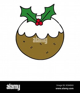 A simple looping animated hand drawn quirky cartoon christmas pudding Stock Video Footage - Alamy