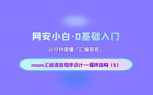 05.0基础小白学汇编--每天半小时搞懂--masm汇编语言程序设计--循环结构