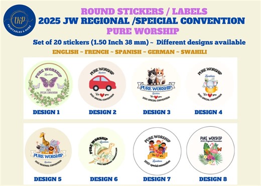 2026 JW International Convention Sticker Sheet "eternal Happiness" ~ Approx. 1.50 Inch ~ 30 Stickers per Sheets ~ Vinyl and Paper - Etsy