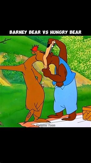 Barney bear vs Hungry Bear 😂 | #shorts #cartoon #oldcartoons