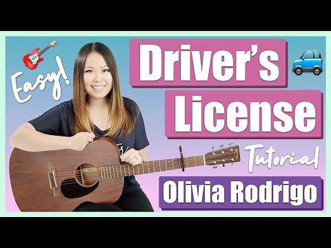Driver's License Guitar Lesson Tutorial EASY - Olivia Rodrigo [Chords|Strumming|Picking|Full Cover]