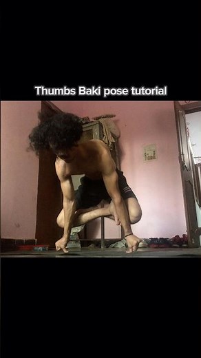 Thumbs Baki pose tutorial💯☠️ #calisthenicsstreetworkout #fitness #bakipose #tutorial