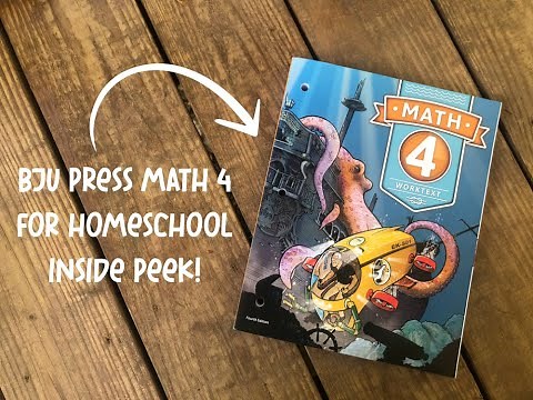 BJU Press Math 4 for Homeschool Inside Peek