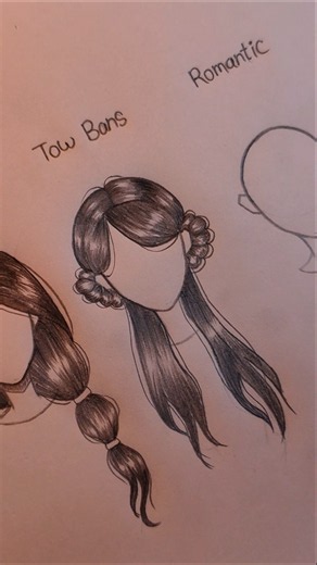 How to Draw Different Girl Hairstyles Easily #shorts #art