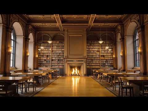 Peaceful Library Study Ambience | Calming Music for Reading, Focus & Relaxation