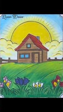 Mewarnai rumah cantik🏠 #art #drawing #mewarnai