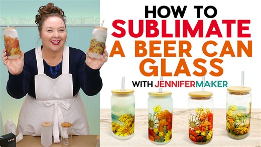 🎁 Today's Merry Maker Mingle project #23 How to Decorate a Beer Can Glass.🎄🎅🔔 You can craft along with me as I give you the step-by-step instructions to creating your very own Beer Can Glass. To get notifications of projects, links to downloadable resources, and entries to the 25 days of giveaways, register at MerryMakerMingle.com! Get the tutorial and free SVG files on my blog.❤️ 👉https://jennifermaker.com/sublimation-beer-can-glass | JenniferMaker.com