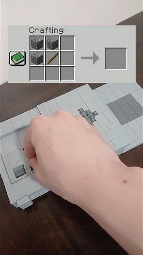 Crafting A Minecraft Axe Out Of Lego #minecraft #lego #legominecraft #shorts