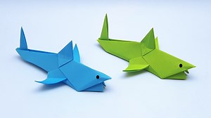 1.9K views · 99 reactions | How to fold paper baby shark - Amazing paper crafts shark making ideas - DIY back to school projects #Crafts #PaperFish #Origami | Mr. Creator | Facebook
