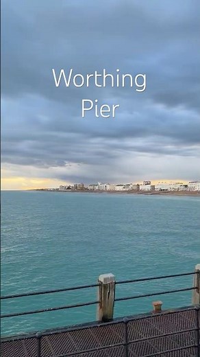 Worthing Pier, with stunning views over the sea. Bad weather rolling in #worthing #worthingwatch