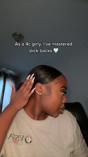 Slick Back 4C Hair Tutorial in 15 Minutes! | Natural Hair