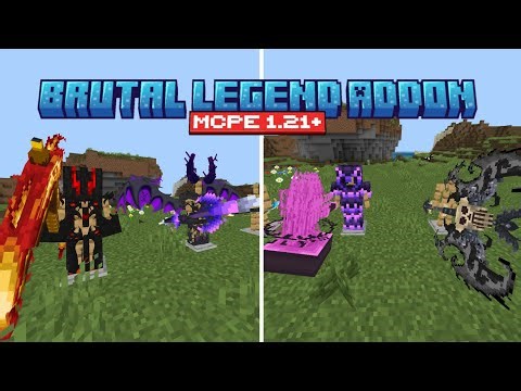 MINECRAFT || Brutal Legends Addon V1 With New Weapons! - 1.21+