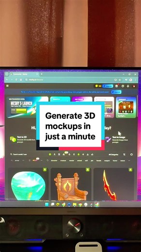 Generate 3D models instantly with this free AI website - link revealed at the end. Follow for more free AI tools! #3dmodeling #ai #graphicdesign #3dart
