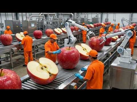 Inside a Modern Apple Factory | From Orchard to Fresh Apple Desserts (Full Process)