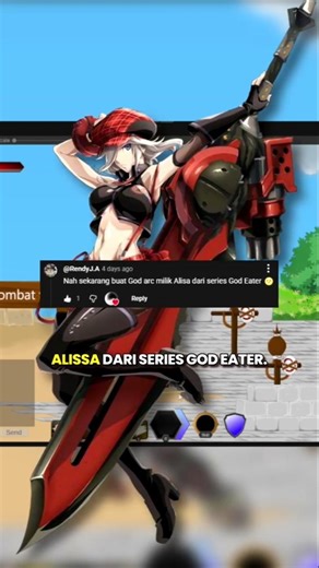 buat senjata God Arc milik Alisa dari series God eater!