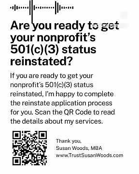 If you are ready to get your nonprofit’s status back, follow this tutorial each day. #501c3