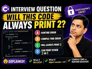 C# Threading Interview Question | lock, Parallel.Invoke & Race Conditions