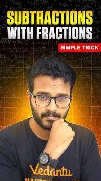 Subtraction with Fractions Made Easy 🔥 | Simple Trick