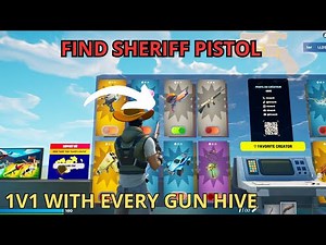 How to find sheriff pistol 1V1 WITH EVERY GUN HIVE MAP FORTNITE CREATIVE Tutorial Maze 1vs1 Hive
