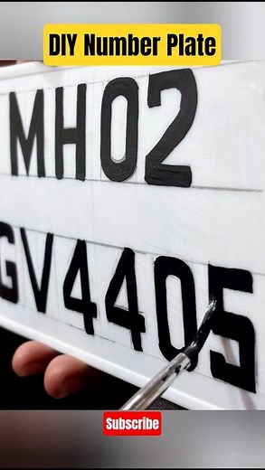 Satisfying Number Plate Painting 🎨| #diy #viral #painting #art #numberplates
