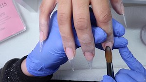 HOW TO APPLY GEL POLISH ON ACRYLIC and it not look bulky full video! more full tutorials on my youtube channel youtube/sarahsnailsecrets | Sarah's Nail Secrets