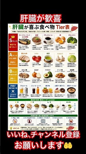 肝臓が喜ぶ食べ物Tier表
