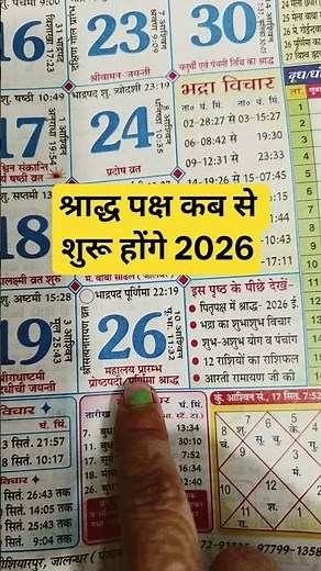 Shradh Kab Se Hai 2026 | Pitru Paksh 2026 Dates | पितृ पक्ष श्राद्ध पक्ष 2026 कब से शुरू है