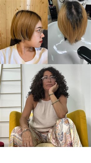 𝐅𝐨𝐫𝐦𝐚 𝐲 𝐜𝐨𝐥𝐨𝐫 𝐞𝐬𝐭𝐢𝐥𝐢𝐬𝐭𝐚𝐬 on Instagram: "Cuando creías que el pelo asiático corto NO podía rizarse… ¡BAM! 💥 Ay Dios🤦🏽‍♀️ Yo le decía en patillas está muy corto. Esperamos un poco a que crezca y ella me decía - con gestos y traductor Sí, ahora, YA!!!!!🏃🏽‍♀️🏃🏽‍♀️🏃🏽‍♀️ Y me atreví a rizar esas patillas💪 Mira cómo transformamos el cabello liso, fuerte y súper rebelde de esta joven japonesa en estos rizos definidos con volumen y que duran meses ✨ Productos usados (100% M