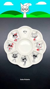 🤍 Wenda Phase 1-9 _ Mixing Colors #sprunki #colormixing #colors #art #gaming | Color Palette