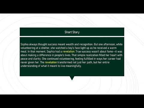 revelation # Expand Your English Vocabulary