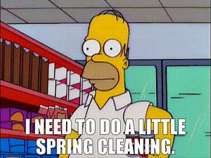 I need to do a little spring cleaning.