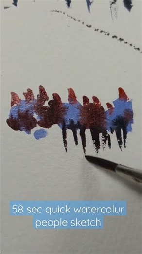 Easy Watercolor People Sketch | Quick Figure Painting Short