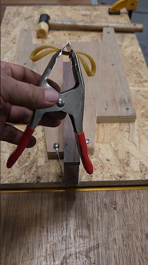 Tips using spring clamps and rubber bands. #carpentry #diy #woodworking