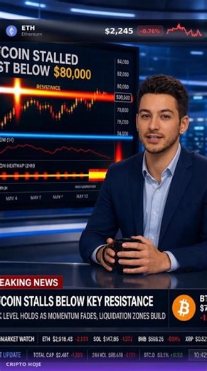 Bitcoin trava nos US$ 80 mil
