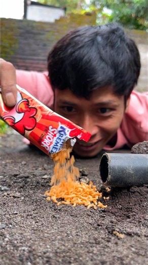 Startled and Slipping, the man reacted immediately when he saw a millipede hiding #millipede