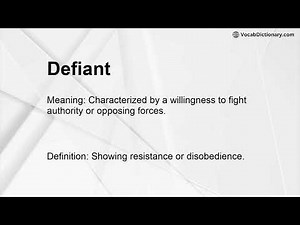 Defiant Meaning