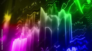 Market analysis graph background, Stock Market Bar Graph trading, Growing line chart graph, financial and investment concept,