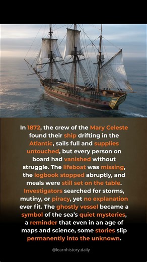 The Creepiest Ghost Ship Discovery. The Mary Celeste was found drifting with no crew,...