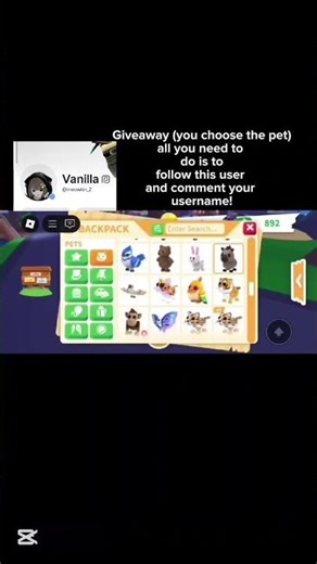 Roblox AdoptMe Giveaway #adoptme #fyp #giveaway #roblox #robloxshorts #viral #music #participate