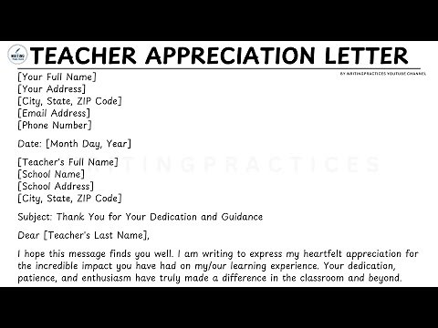How To Write A Teacher Appreciation Letter Step by Step Guide | Writing Practices