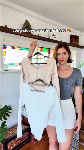 The Long-Sleeve Tee You Need for Flattering Fall & Winter Looks 🍂 #shortsviral #shorts