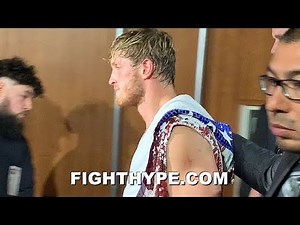 LOGAN PAUL RETURNS TO DRESSING ROOM MOMENTS AFTER LOSING TO KSI; BEHIND-THE-SCENES AFTERMATH