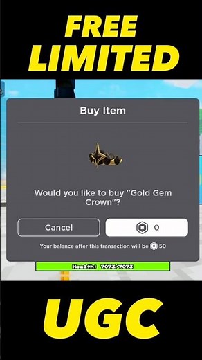 Sniping Gold Gem Crown | Free Limited UGC | Slasher Blade Simulator #roblox
