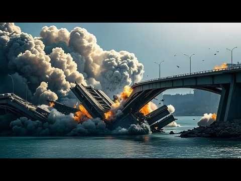 April 30, 2026! 250 Russian tanks and troops were killed while crossing the bridge.