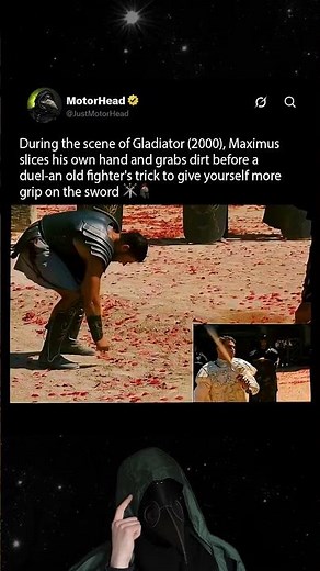 During the scene of Gladiator (2000), Russel Crowe held this