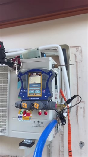 After Installed AC Must do Vacuum #airconditioning #hvacwork