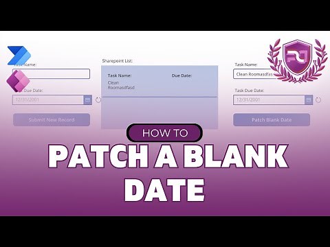 How To Patch A Blank Date In Power Apps