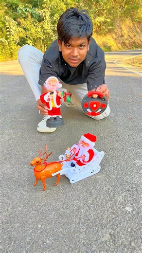 Rc Dancing Santa Claus and Reindeer Gift Unboxing 🥰#shorts