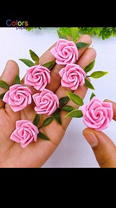 Mini Paper Roses & Foam Sheet Flowers💐Easy DIY Craft Tutorial #shorts #decor #handmade #diy #craft #roses #holiday #foamflowers | Colors Paper